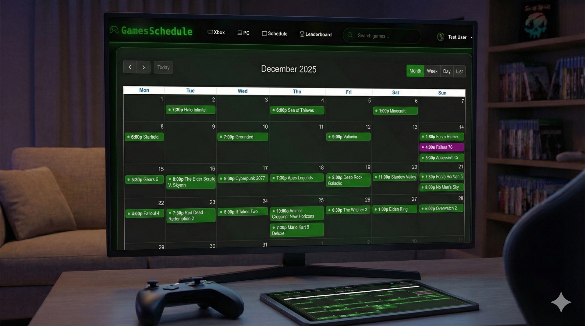 Game Schedule Feature